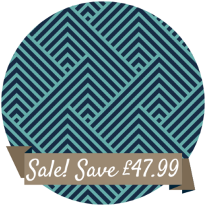 Blue geometric Stripe Pattern Splashback