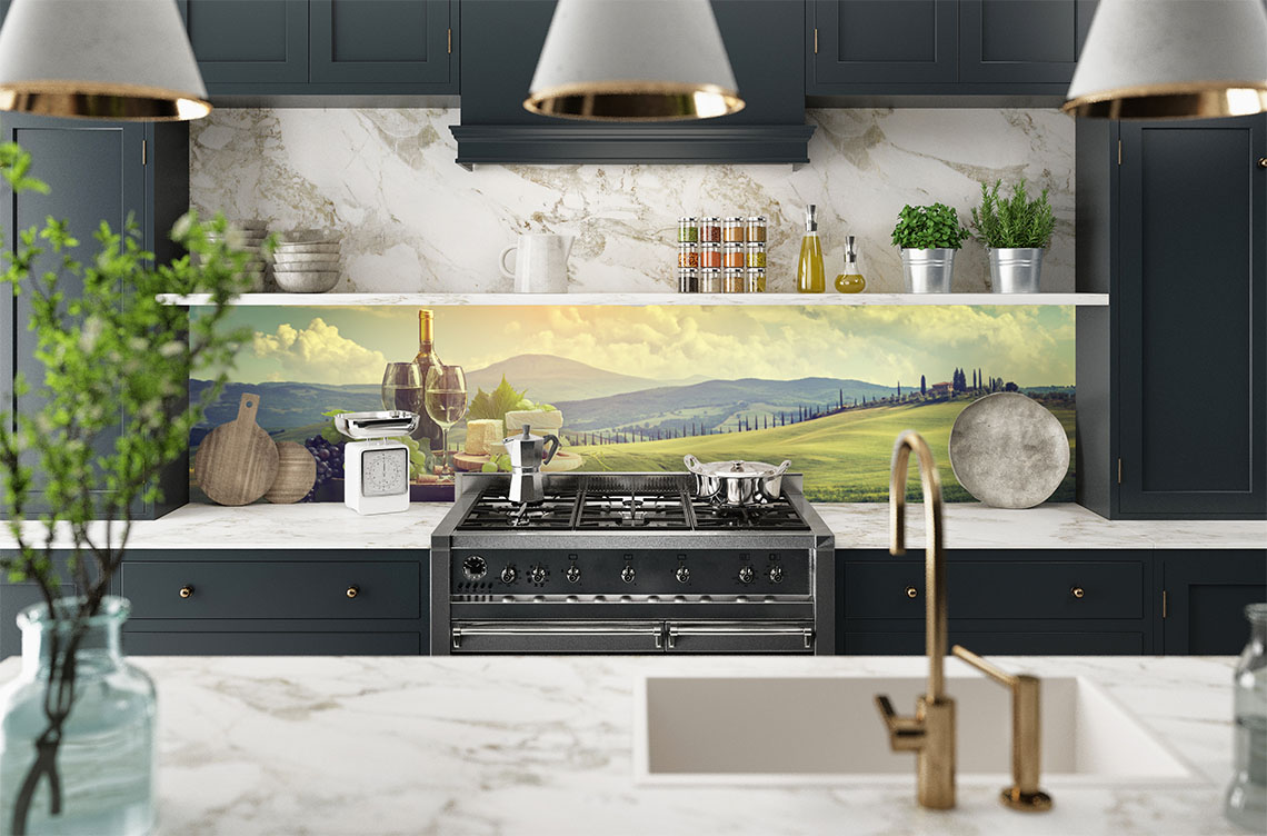 Tuscany Vineyard Splashback Tuscany Vineyard Splashback
