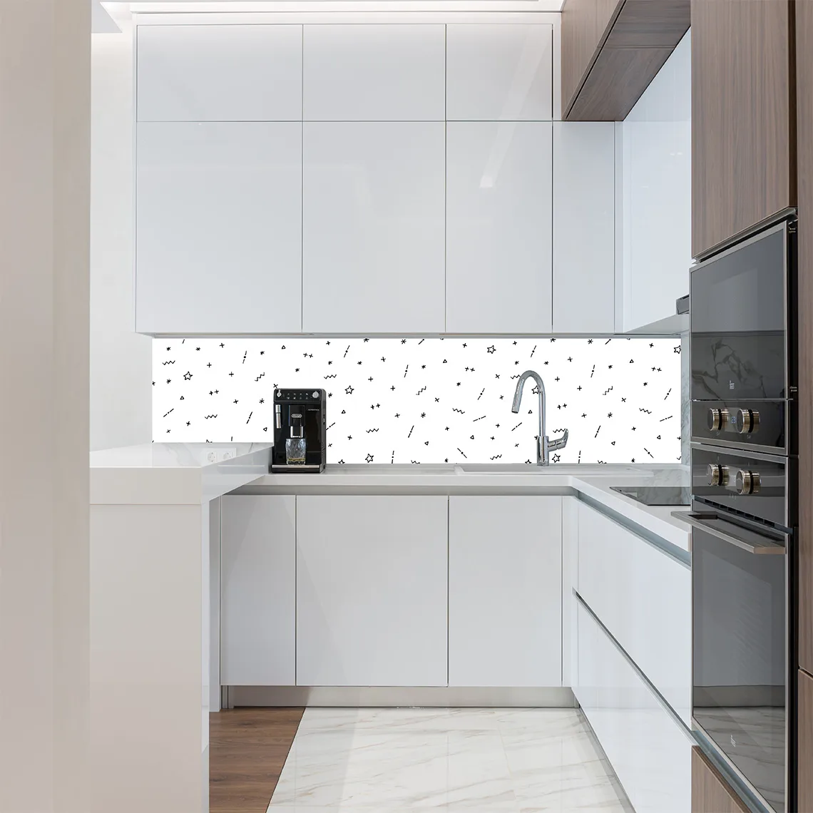 Doodle Pattern Splashback Doodle Pattern Splashback
