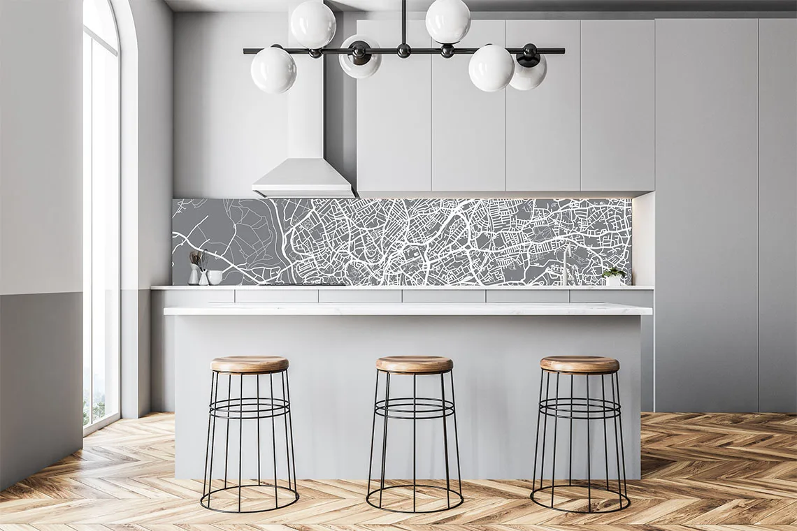 Bristol Map Splashback Bristol Map Splashback