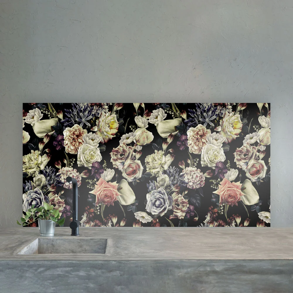 Antique Floral Splashback Antique Floral Splashback