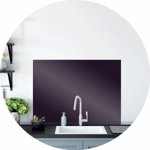 Aubergine Glass Splashback Sample