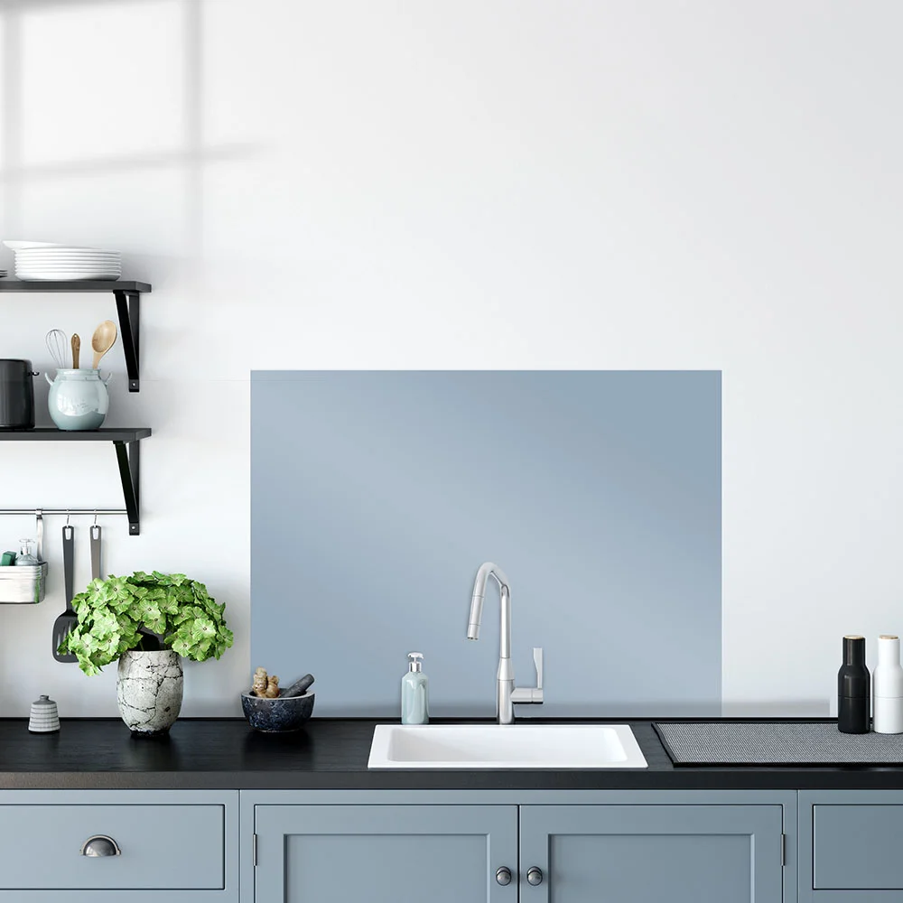 Baby Blue Glass Splashback Baby Blue Glass Splashback