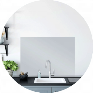 Bright Ice Glass Splashback Sample