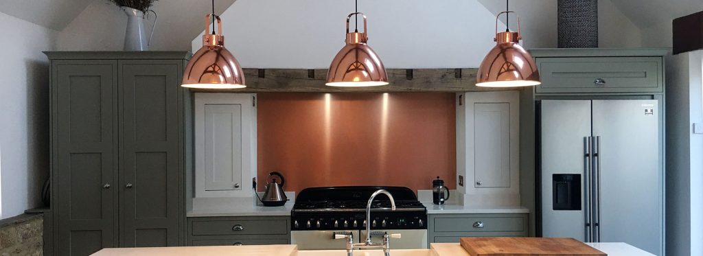 Copper backsplash, perfect for updating your interior design on a low budget.
