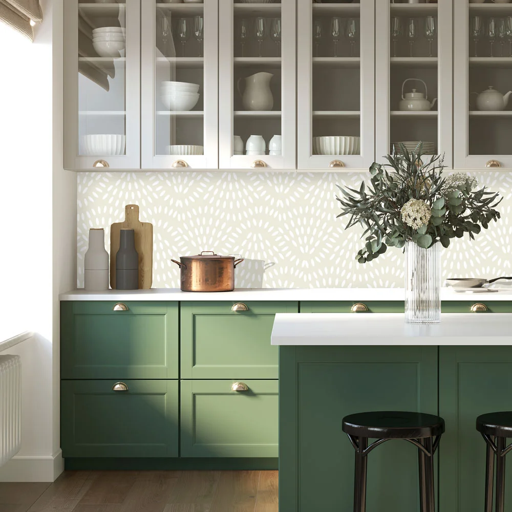 Cream Rice Pattern Splashback