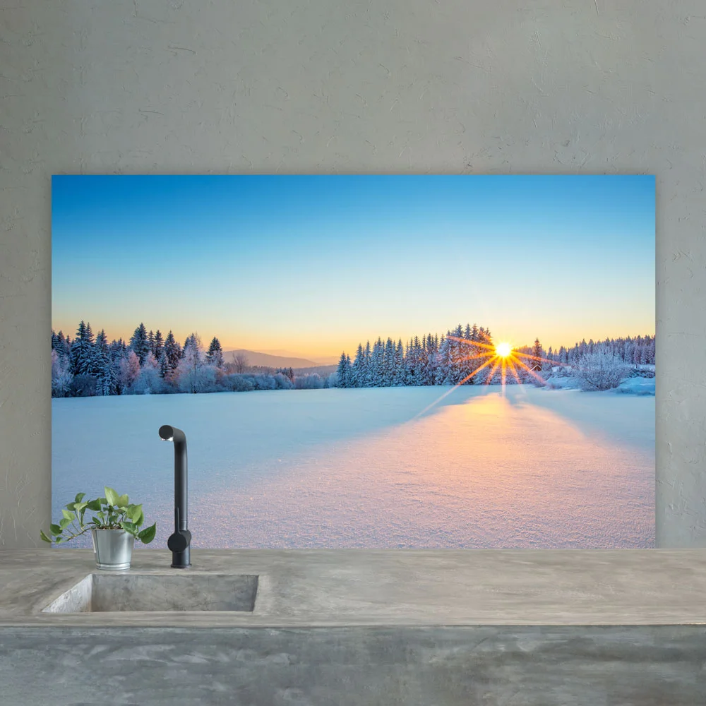 Crisp Nordic Sunrise Splashback