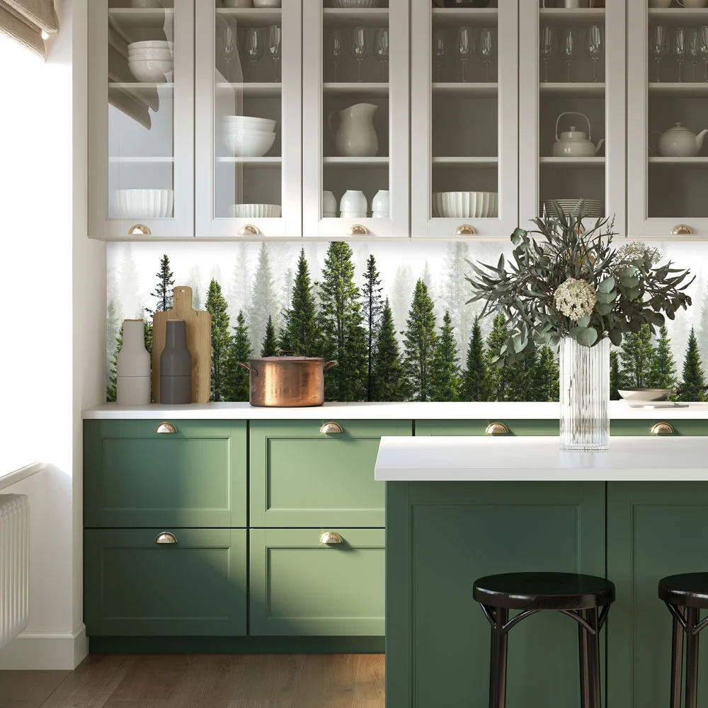 Dark Green Forest Splashback Dark Green Forest Splashback