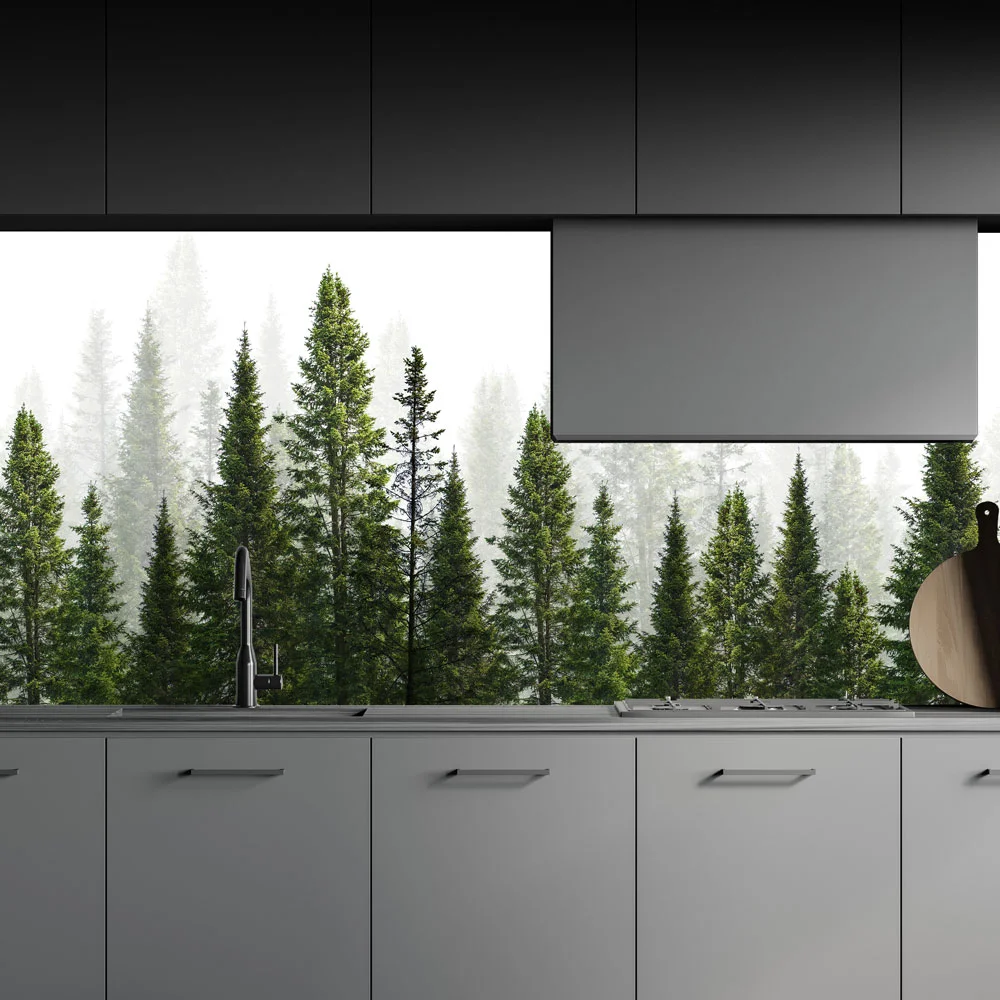 Dark Green Forest Splashback Dark Green Forest Splashback
