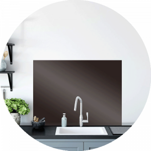 Espresso Glass Splashback Sample