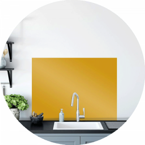 Golden sunshine Glass Splashback Sample