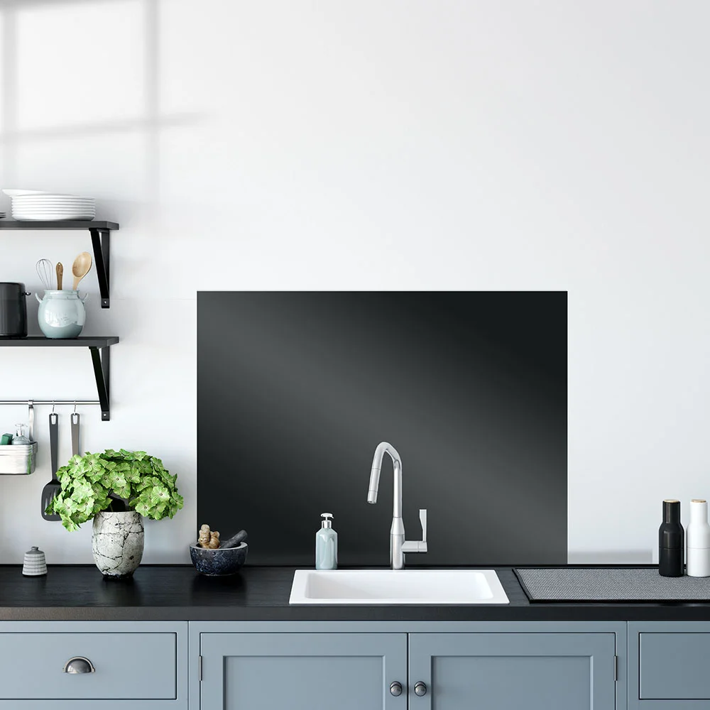 Graphite Glass Splashback Sample Graphite Glass Splashback Sample