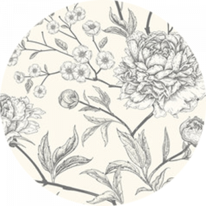 Illustrated Peonies Splashback