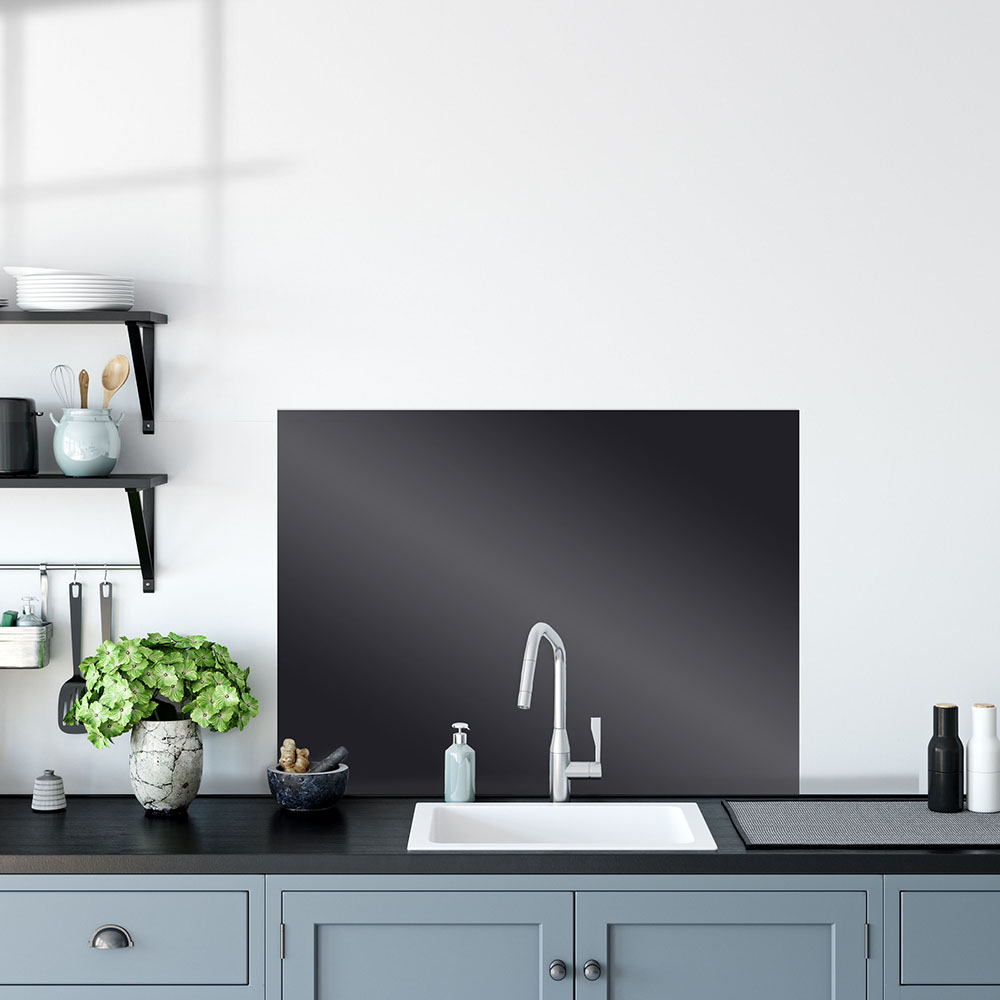 Midnight Blue Glass Splashback Sample Midnight Blue Glass Splashback Sample