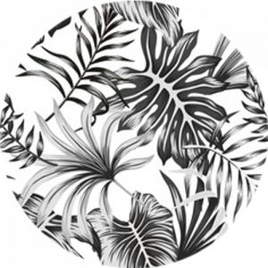 Monochrome Leaves Splashback