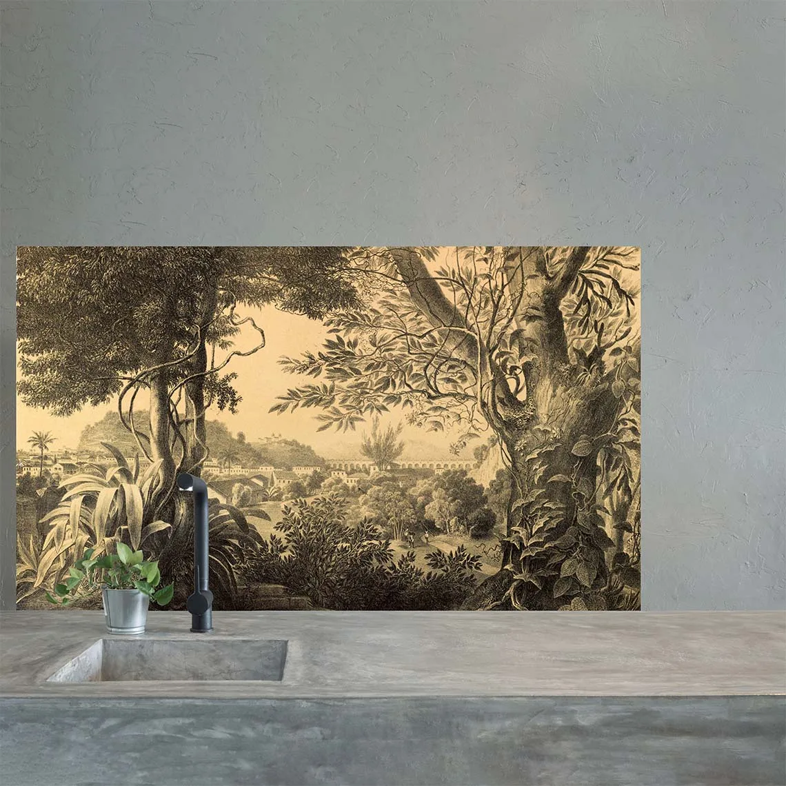 Sepia Landscape Splashback Sepia Landscape Splashback