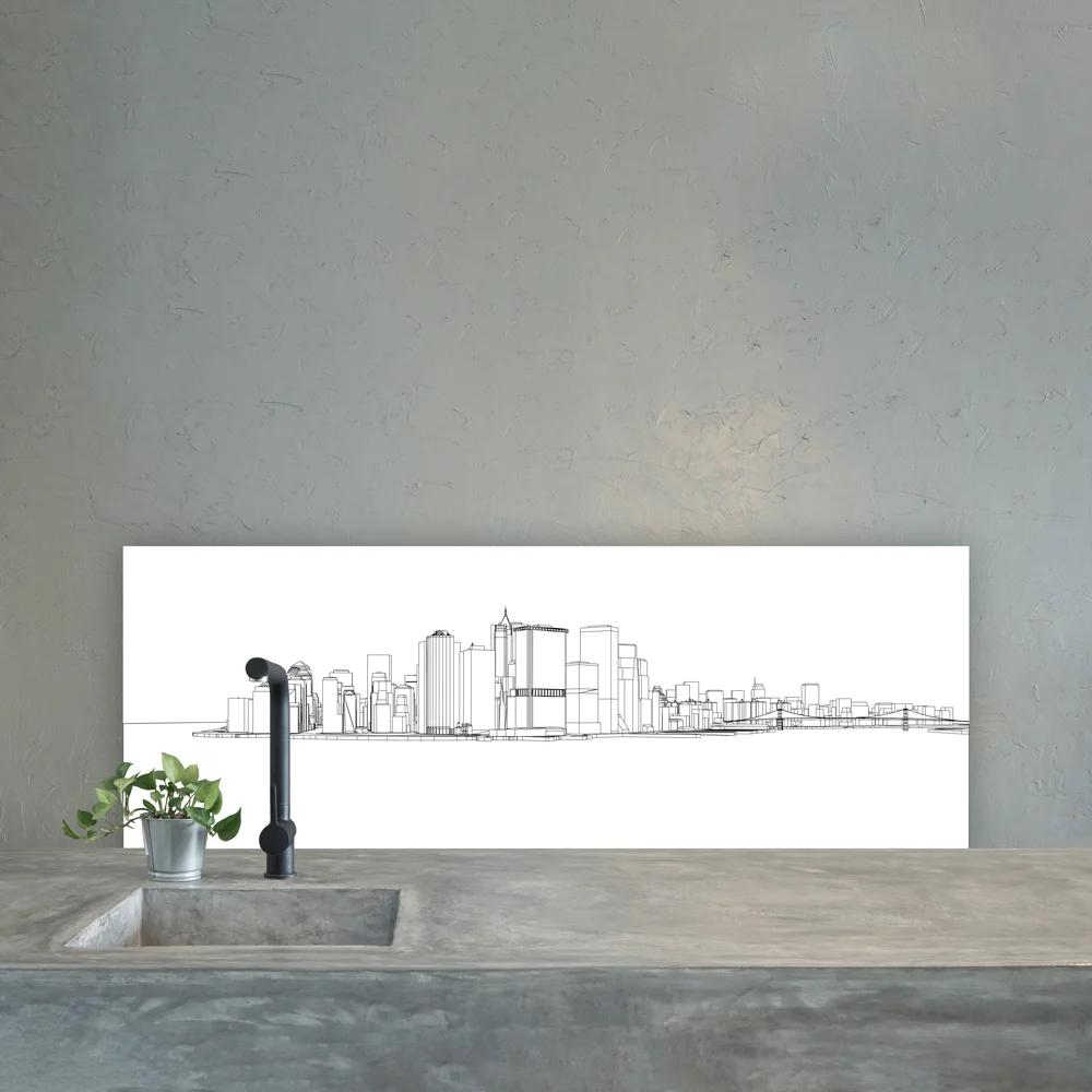 NYC Blueprint Style Splashback
