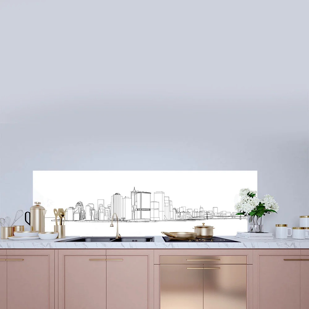 NYC Blueprint Style Splashback