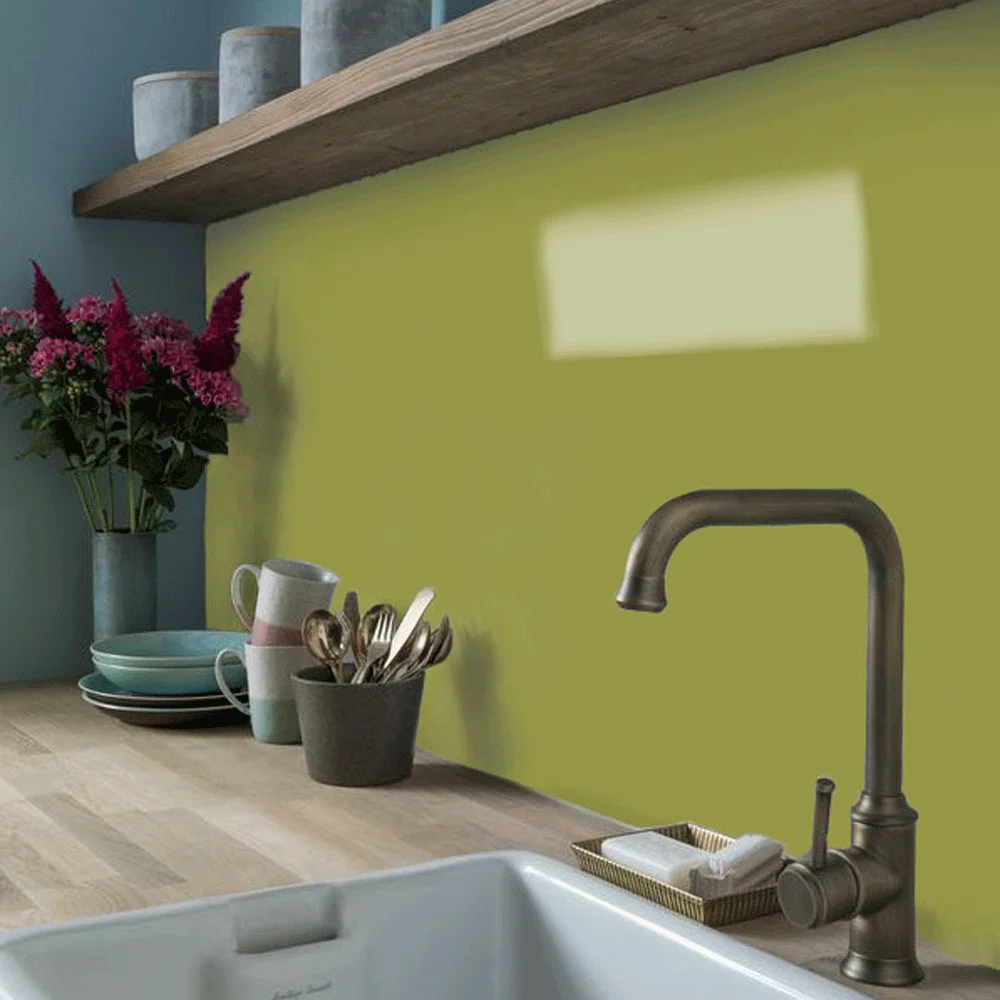Olive Green Alusplash Splashback Sample Olive Green Alusplash Splashback Sample