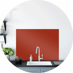 Poppy Glass Splashback Sample