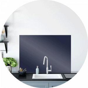 Royal Blue Glass Splashback