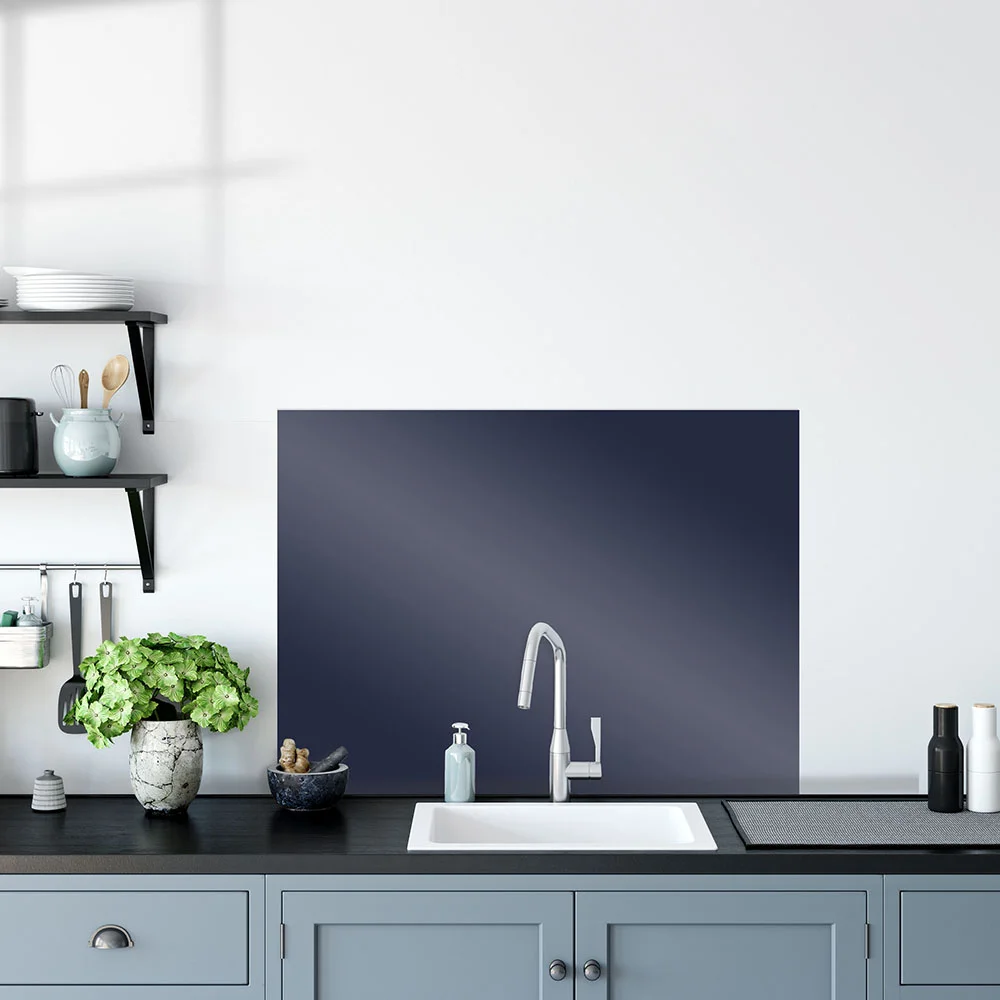 Royal Blue Glass Splashback Royal Blue Glass Splashback