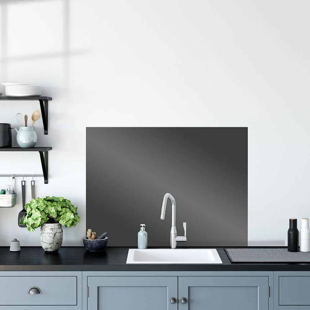 Steel Grey Glass Splashback