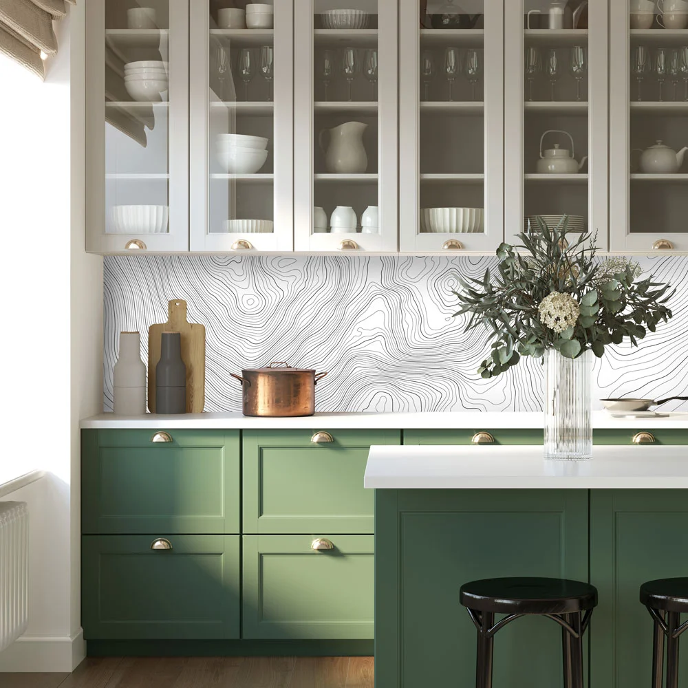 Topographic Contour Lines Splashback