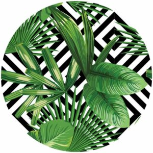 Jungle and Geometric Pattern Splashback