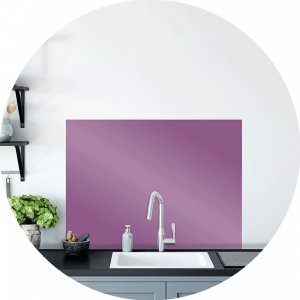 Violet Glass Splashback Sample