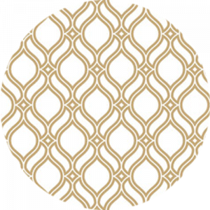 White and Gold Wave Pattern Splashback