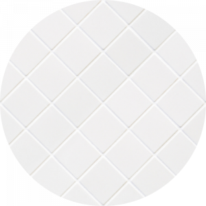 Diagonal Printed Simple Square White Tile Splashback