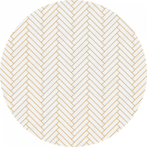 White and Orange Herringbone Printed Splashback